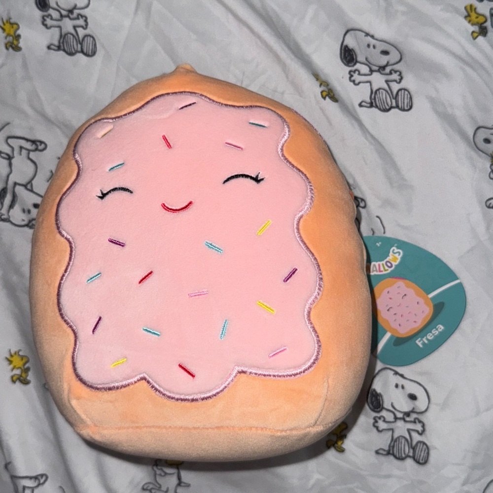 Squishmallows Official 7.5 inch Fresa the Pink Toaster Pastry NWT